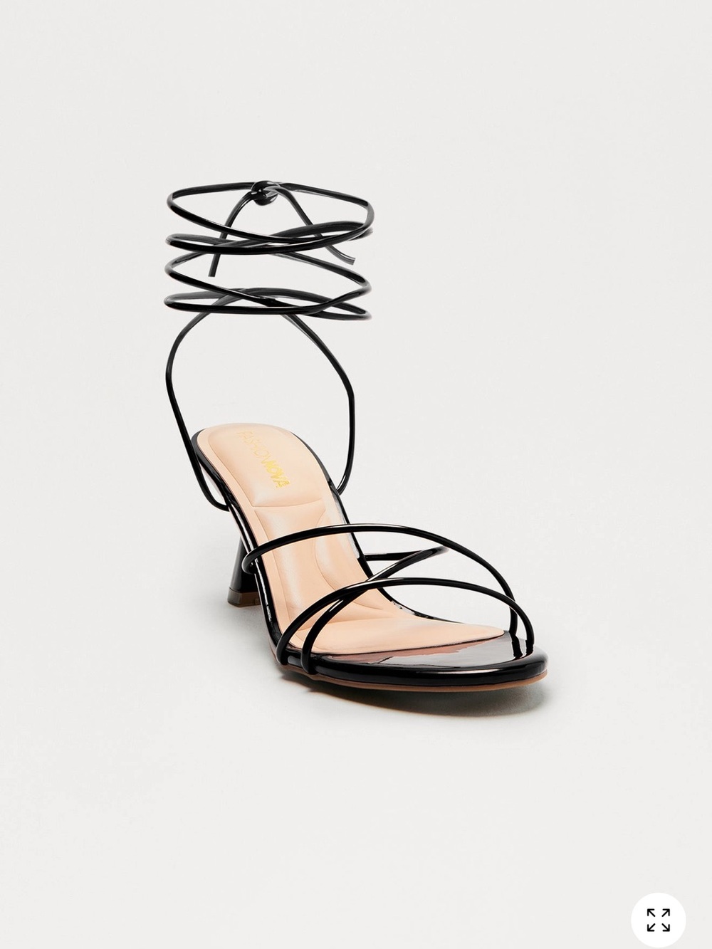 Fashion Nova Black Strappy Lace-Up Heels - Picture 4 of 4